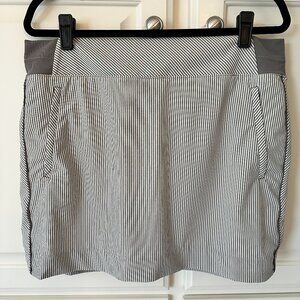 Athleta Brooklyn Textured 16" Skort in City Stripe White/Gray, #988134, Size 16